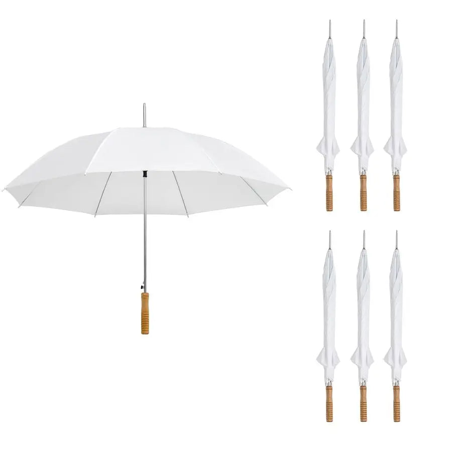 7 Pack Manual Open Umbrellas With Nylon And Polyester Canopy