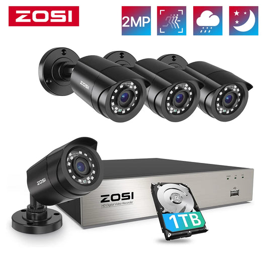 ZOSI 8-Channel AI Security Camera System With Human Vehicle Detection by S And B Enterprise