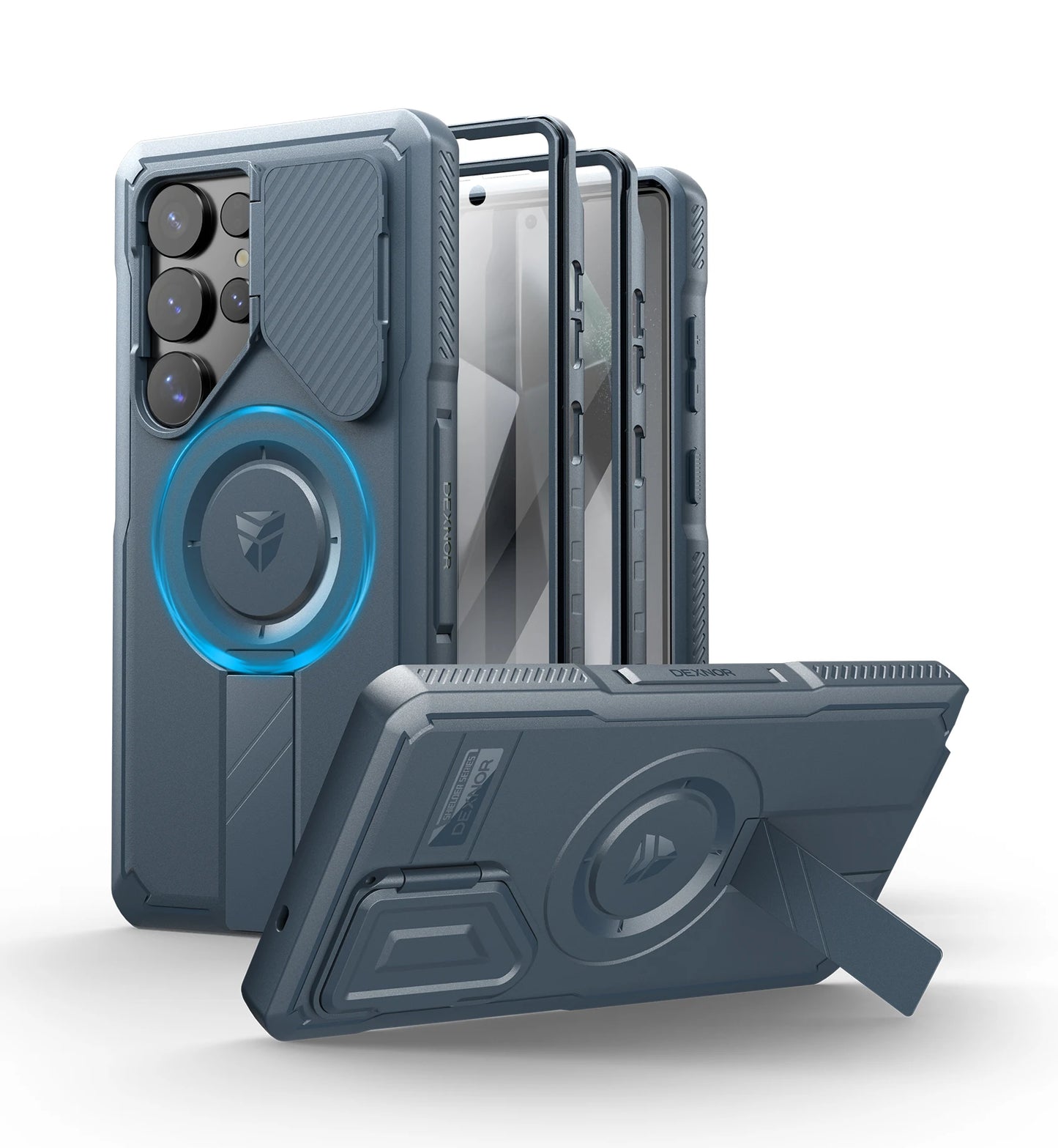 Dexnor Samsung Galaxy S25 Ultra Case With Camera Cover Kickstand by S And B Enterprise