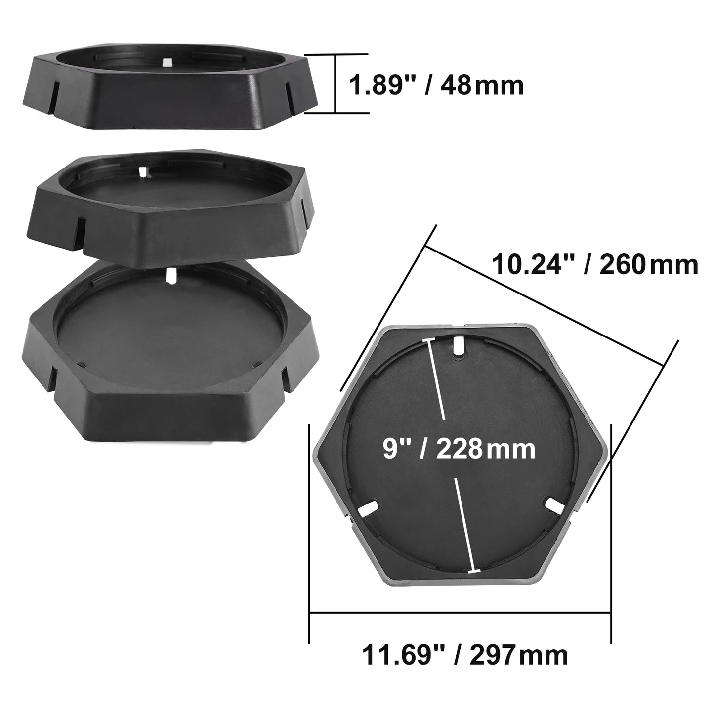 SucceBuy RV Leveling Pads Round Landing Feet Jack Stabilizers