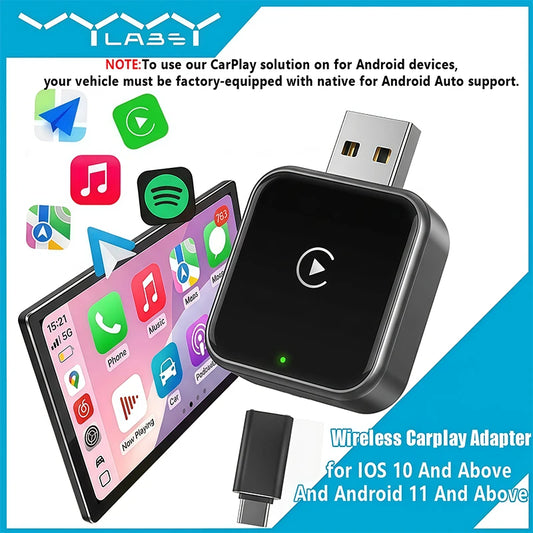 Vyvylabs Upgraded Wireless CarPlay Adapter For iPhone And Android by S And B Enterprise