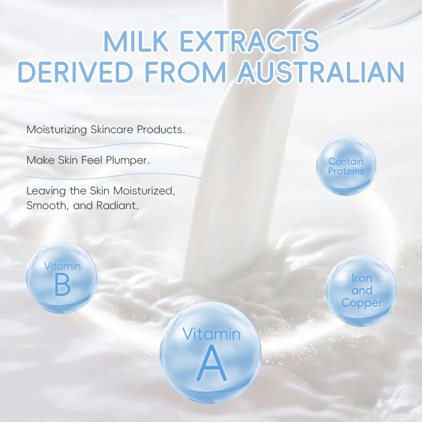 LAIKOU Milk Glowing Skincare Set Hydrating Brightening Facial Care