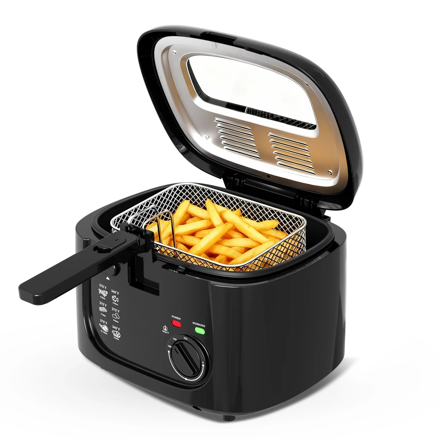 CACHOO 1600W Electric Deep Fryer With Adjustable Temperature
