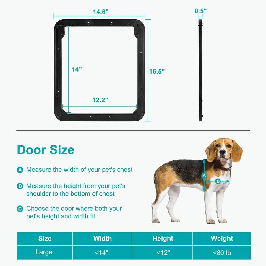 Magnetic Self Closing Dog Screen Door With Locking Function