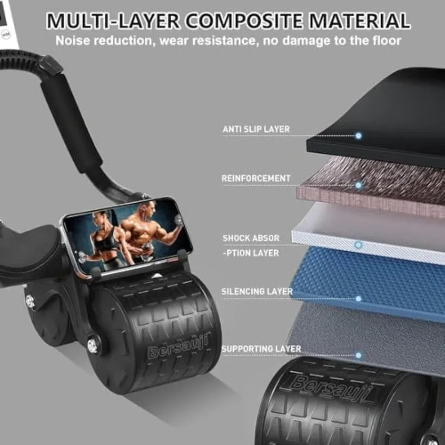 Upgraded Ab Roller Wheel With Knee Support And Timer