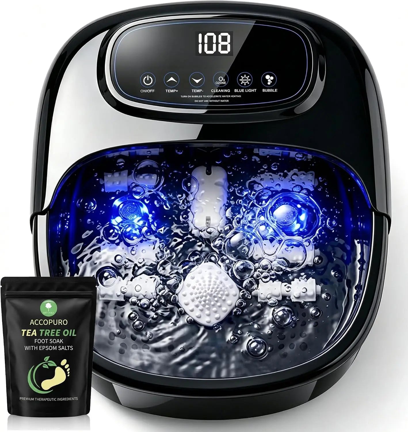 Foot Spa Bath Massager With Ozone UV Heat Bubbles Rollers by S And B Enterprise