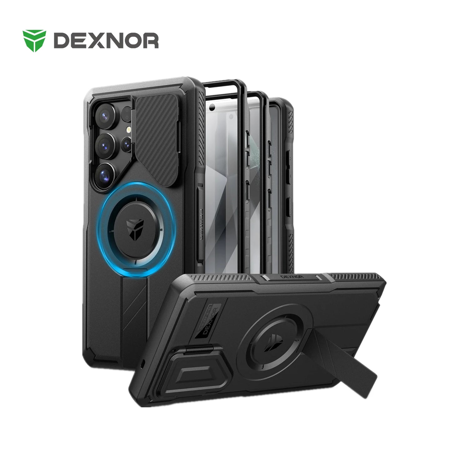 Dexnor Samsung Galaxy S25 Ultra Case With Camera Cover Kickstand by S And B Enterprise