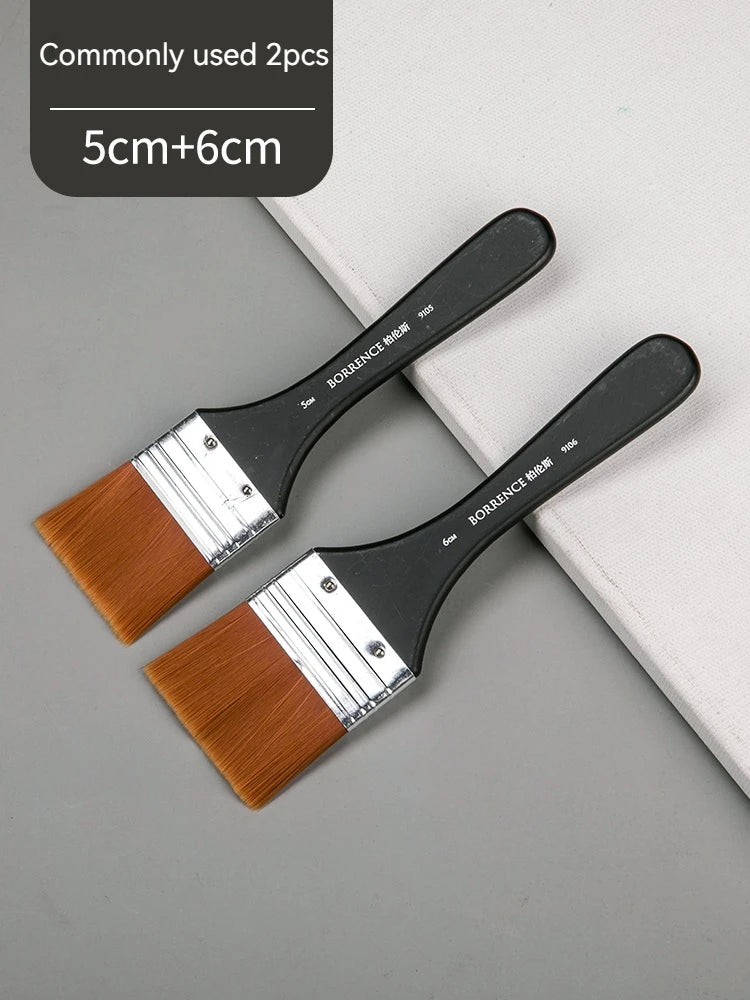 Borrence Memory Nylon Paint Brush Set For Acrylic Oil Watercolor