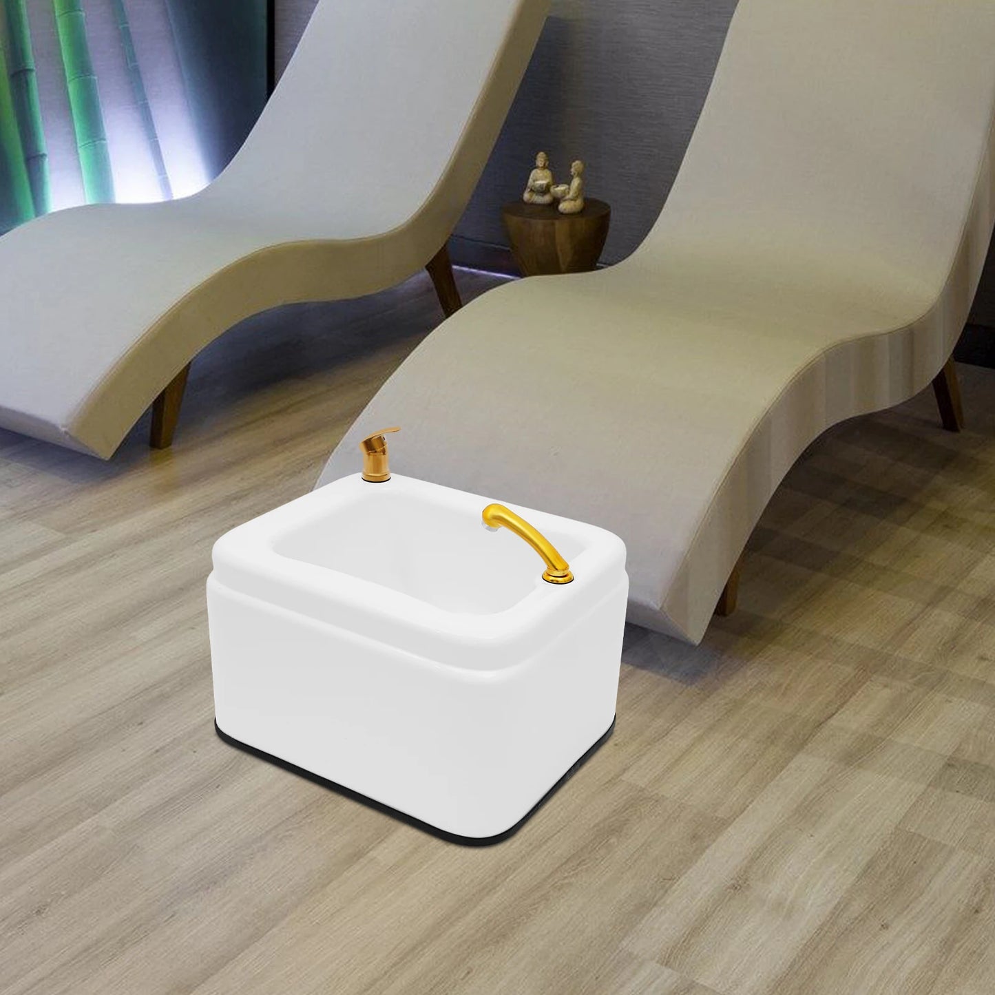 Bymaocar Acrylic Footbath With Massage And LED Light Spa Tub