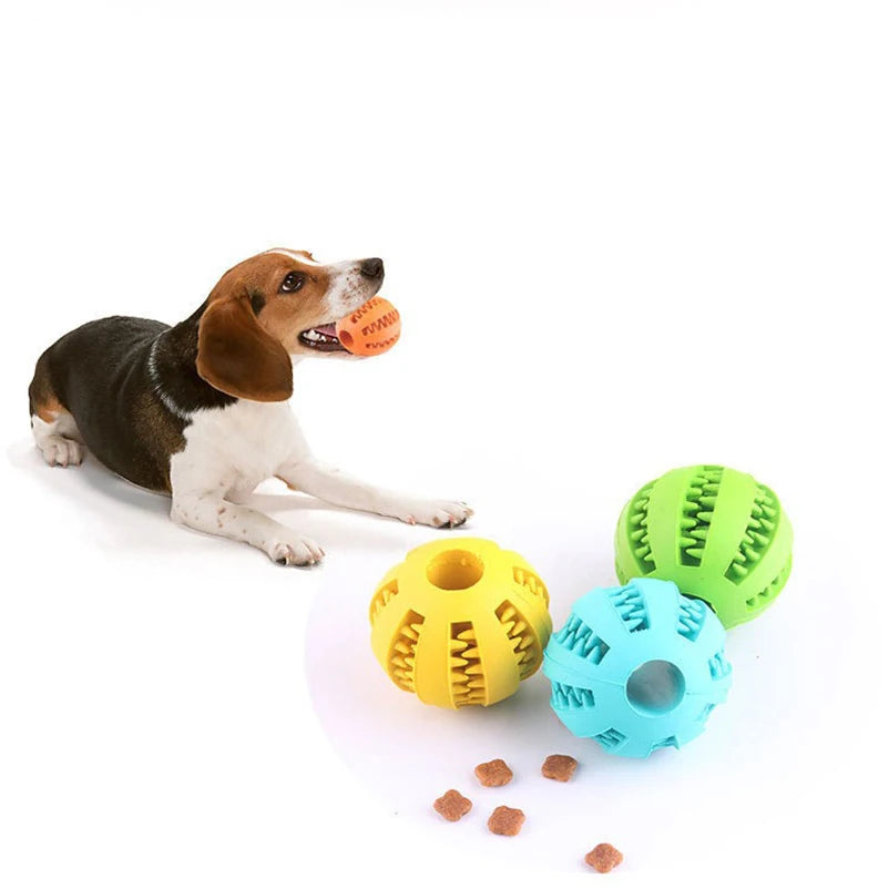 Dog Leaky Food Ball Toy Watermelon Natural Rubber Dental Chew