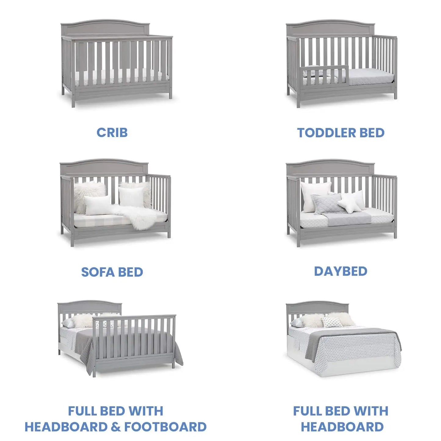 Emery 4-In-1 Convertible Baby Crib Pack Of 1 For Nursery by S And B Enterprise