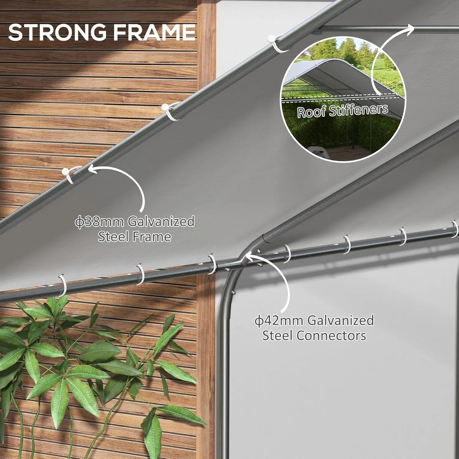 Heavy Duty Carport Canopy Portable Garage With Galvanized Steel Frame by S And B Enterprise