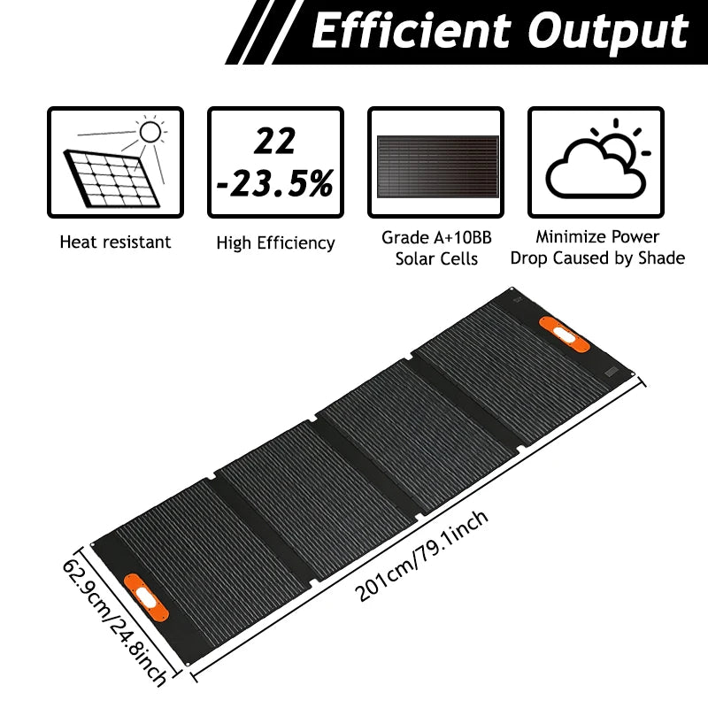 CHUBAN 200W Foldable Solar Panel IP68 Charger For RV Camping
