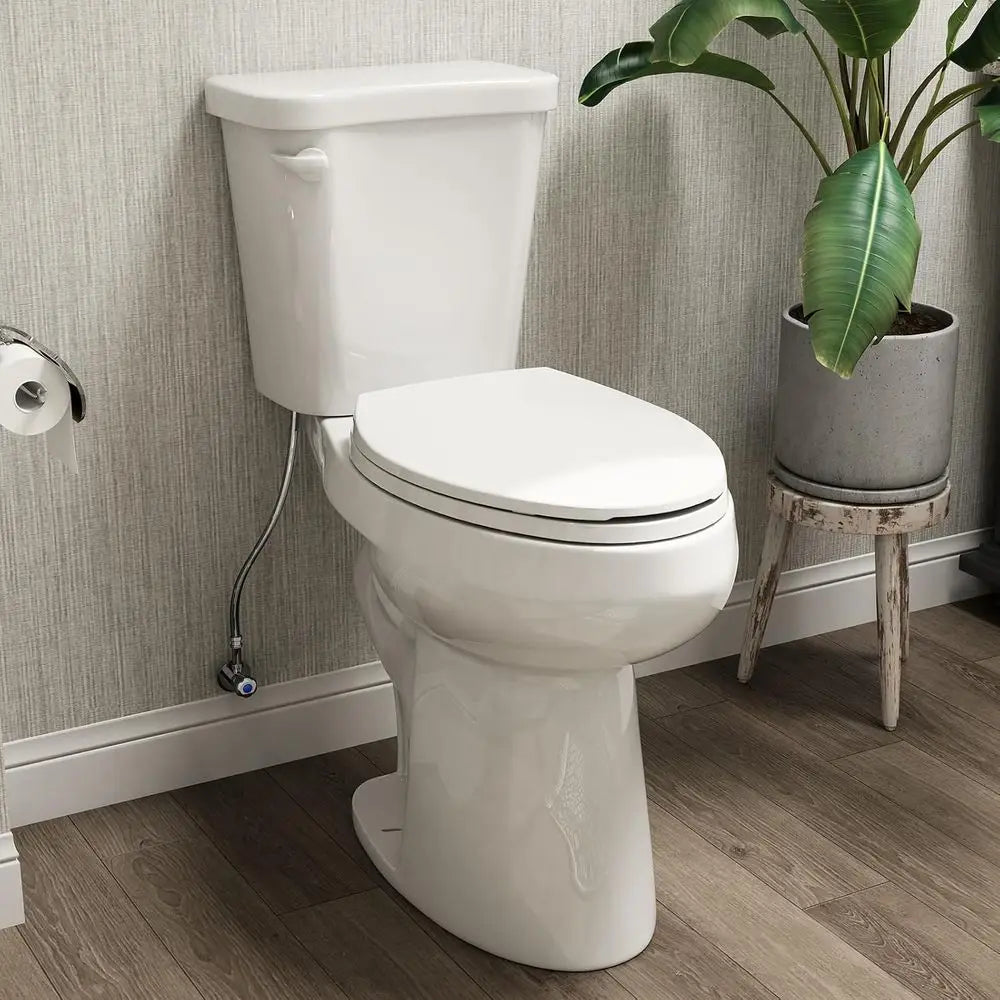 21 Inch Tall Toilets, Extra High Toilets with Comfort Chair Height Seat, 1.28 GPF Single Flush Two-Piece Toilet, 12" Rough In El by S And B Enterprise