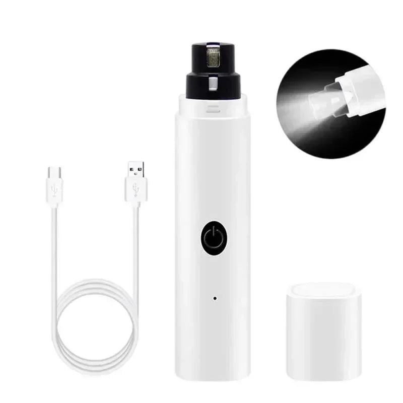 Electric Dog Nail Clippers for Dog Nail Grinders Rechargeable USB Charging LED Light Pet Quiet Cat Paws Nail Grooming Supplies by S And B Enterprise