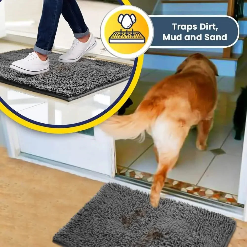 Original Muddy Mat doormat by S And B Enterprise; microfiber, absorbent, non-slip paw-cleaning rug indoor/outdoor