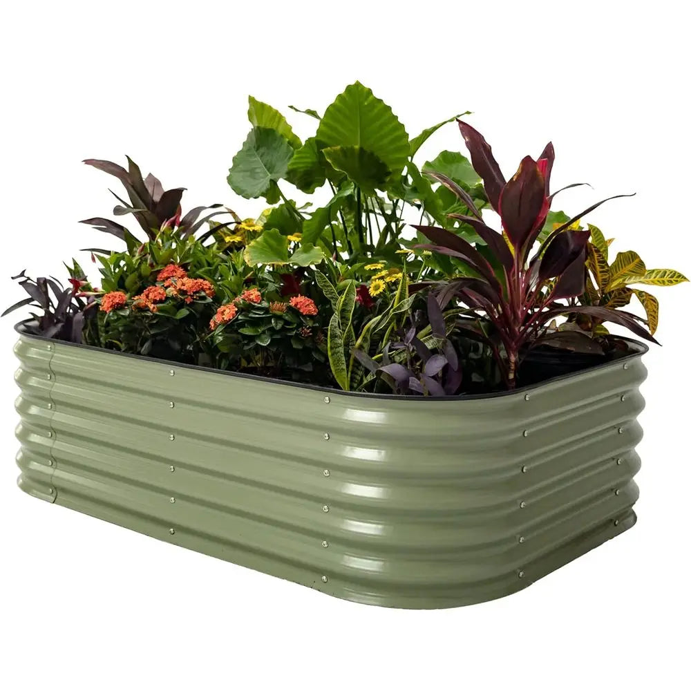 Ticify Vego Garden Raised Bed Kits Six In One Metal Planter Box by S And B Enterprise