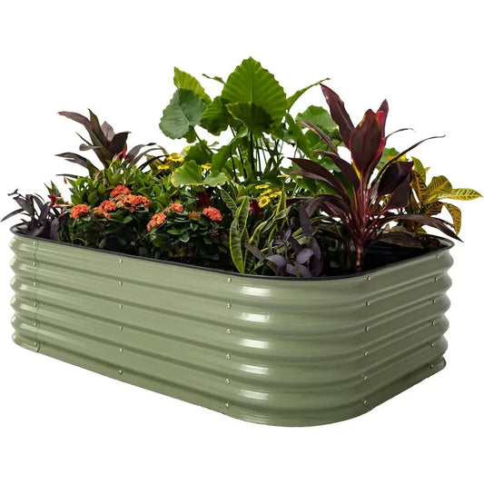 Ticify Vego Garden Raised Bed Kits Six In One Metal Planter Box by S And B Enterprise