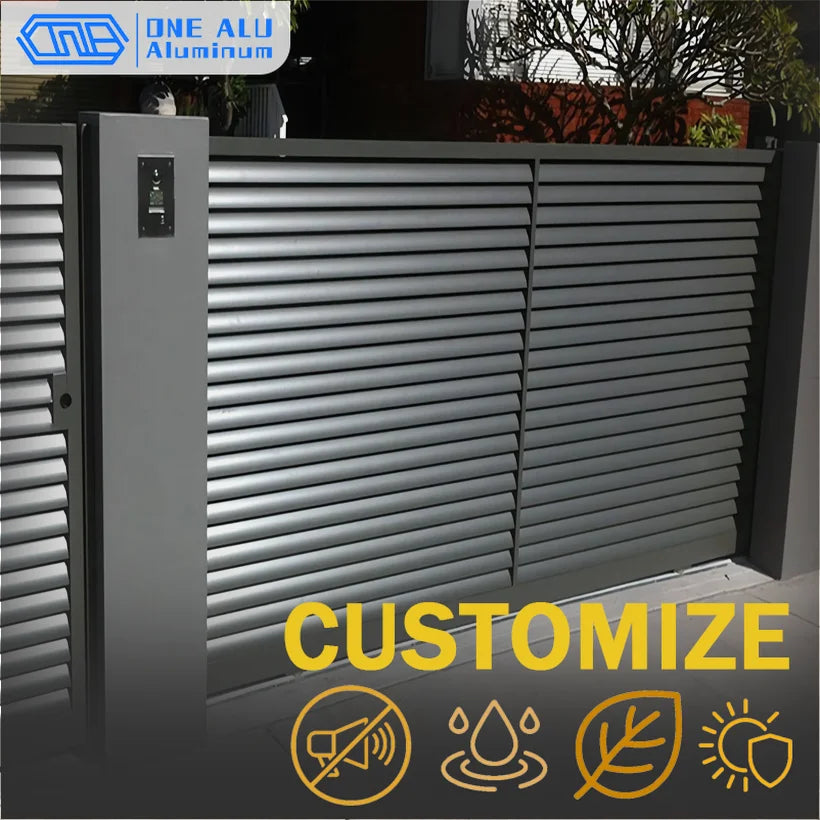 Outdoor Aluminum Louver Fence Panels Modern Privacy Security Fence by S And B Enterprise