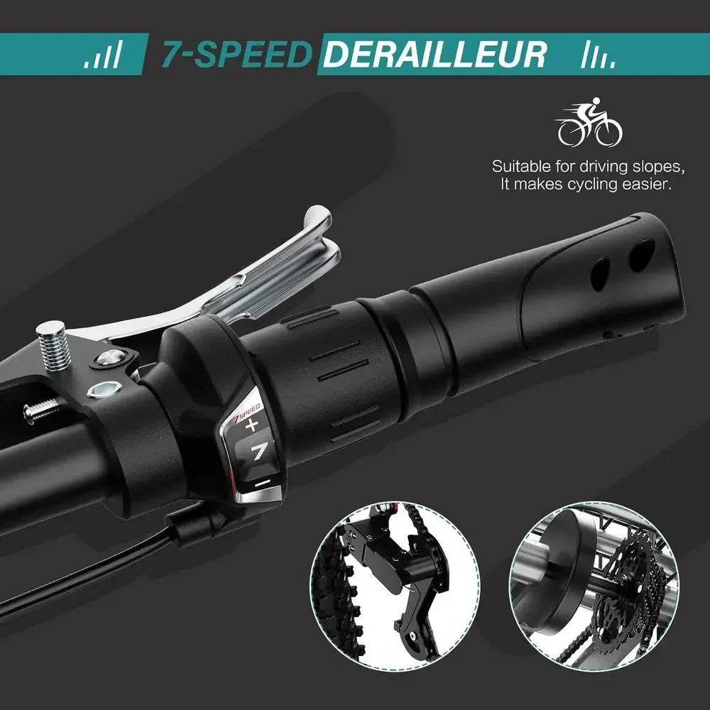 7-Speed Adult Mountain Trike With Front Disc Brake And Suspension by S And B Enterprise