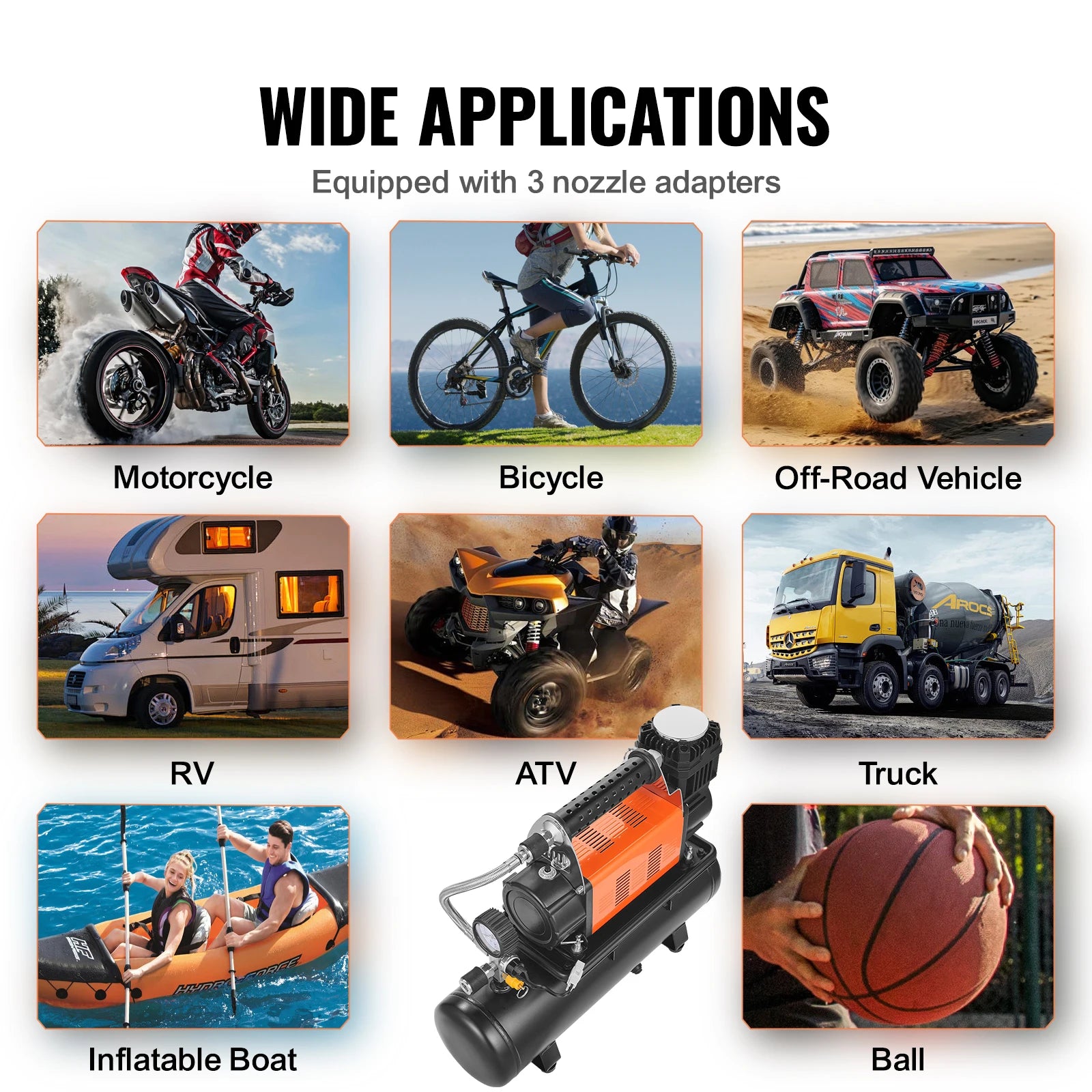 SucceBuy 12V Heavy Duty Air Compressor With Digital Pressure Gauge by S And B Enterprise