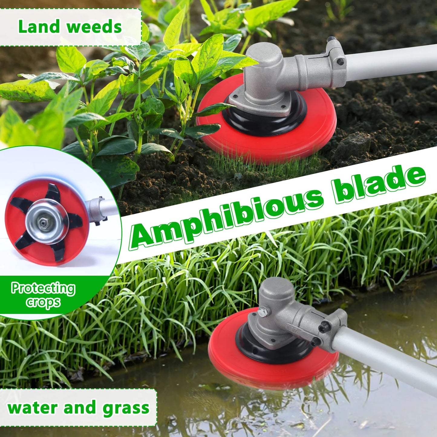 Gas Powered Eight In One Garden Tool With Trimmers