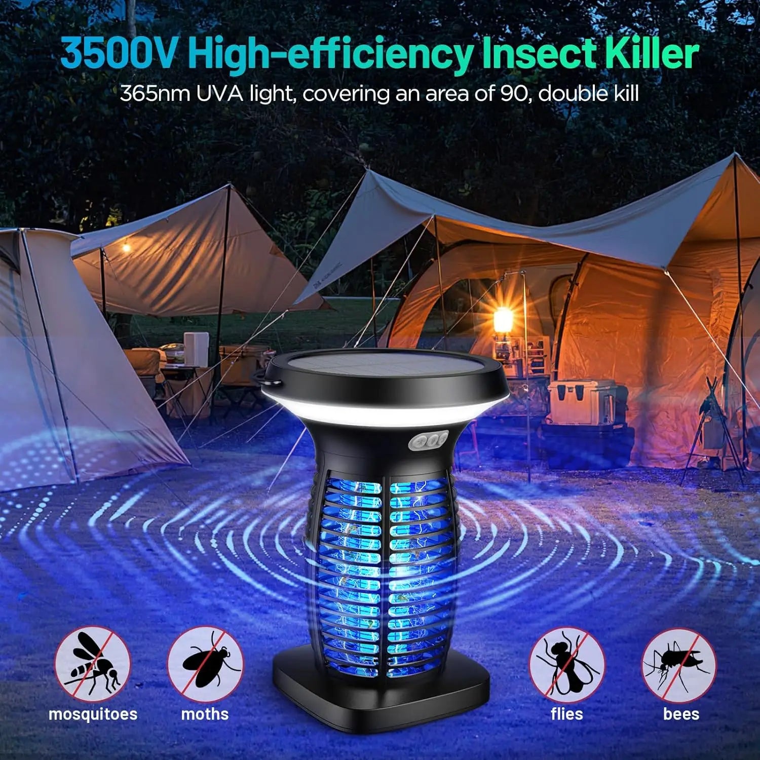 Solar Mosquito Zapper Outdoor Rechargeable Bug Zapper by S And B Enterprise
