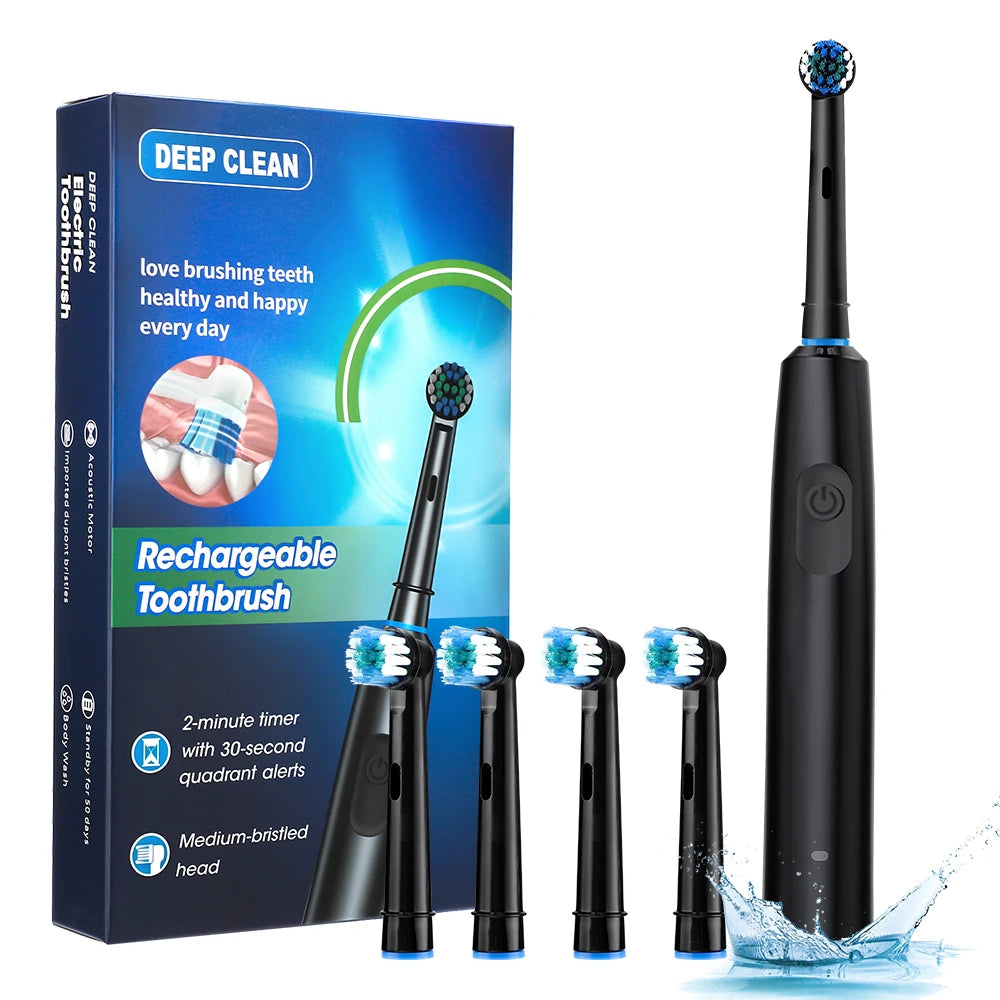 Ms.Dear Electric Toothbrush Cordless USB Rechargeable Waterproof Deep Cleaning