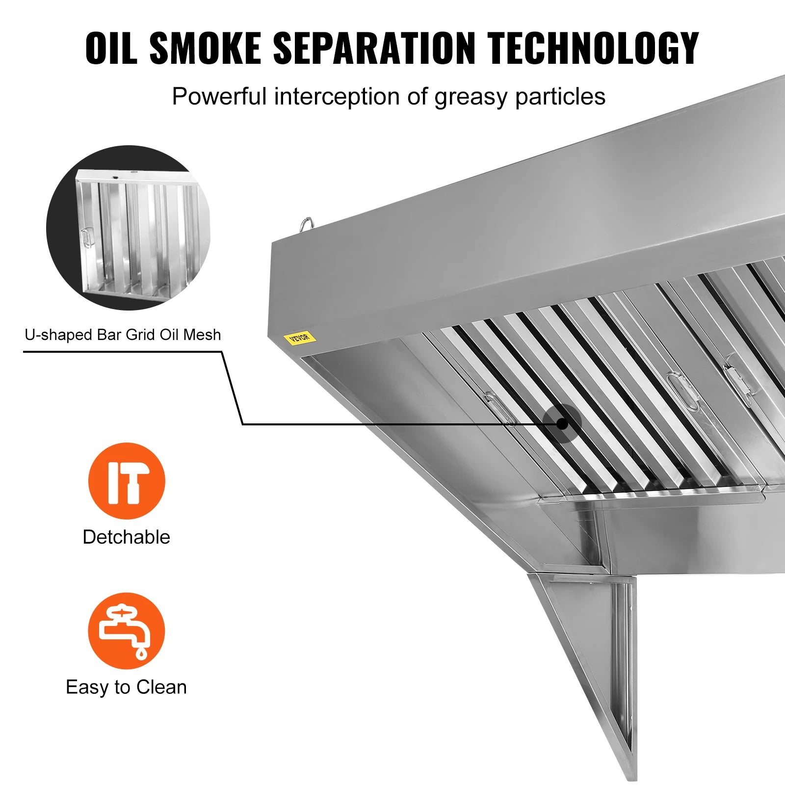 VEVOR Stainless Steel Commercial Exhaust Hood Under Cabinet by S And B Enterprise