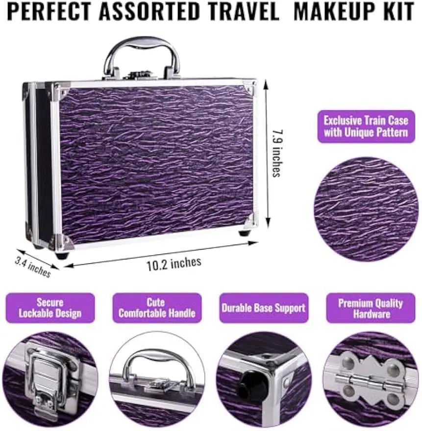 Complete Makeup Kit for Teens and Women in Portable Case