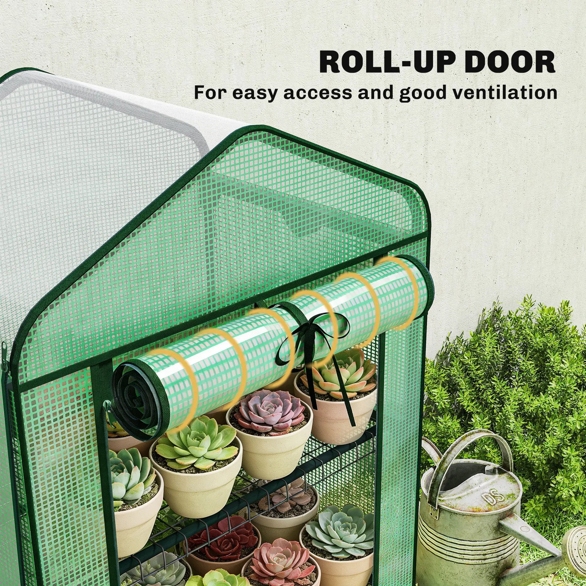 3 Tier Mini Greenhouse With Screen Roof Portable Outdoor by S And B Enterprise