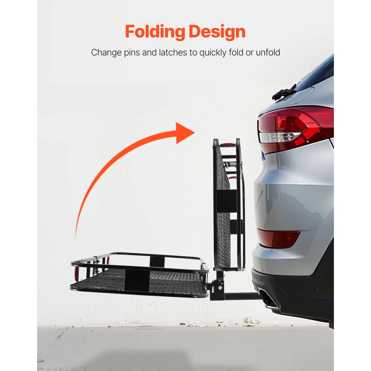 SucceBuy Hitch Cargo Carrier Folding Mount With Nighttime Reflective by S And B Enterprise