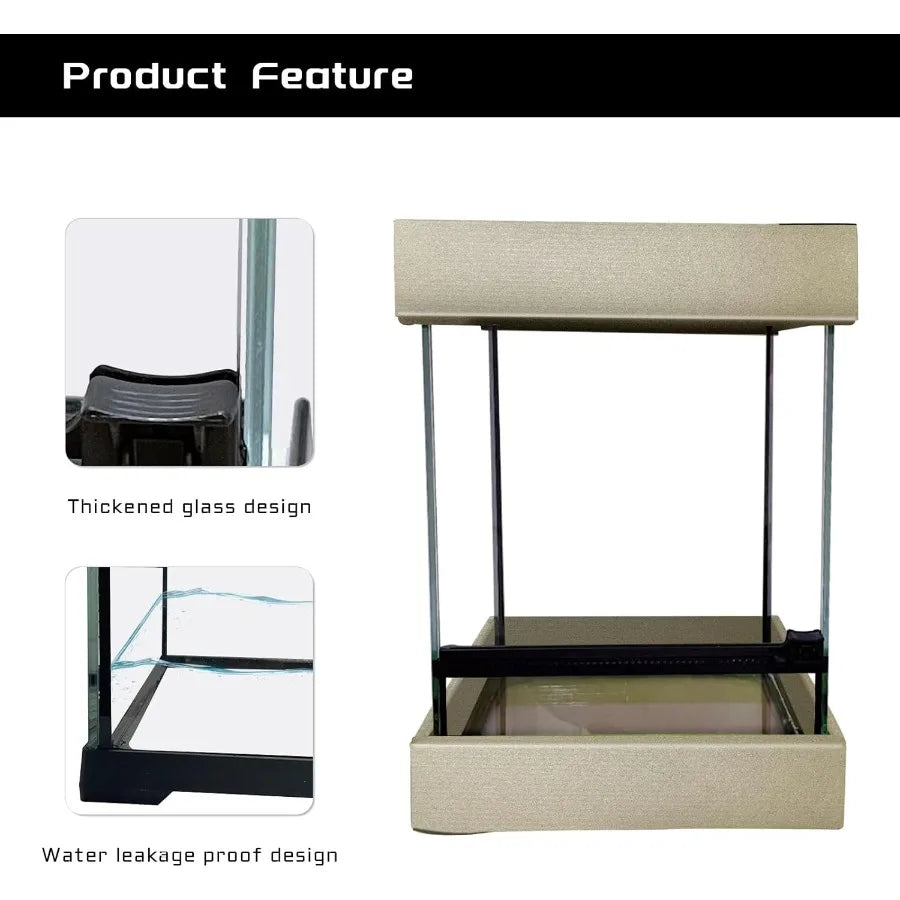 Reptile Glass Terrarium Tank With Front Opening Door