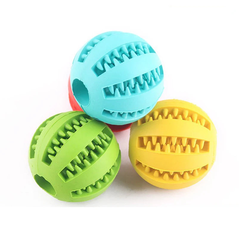 Dog Leaky Food Ball Toy Watermelon Natural Rubber Dental Chew