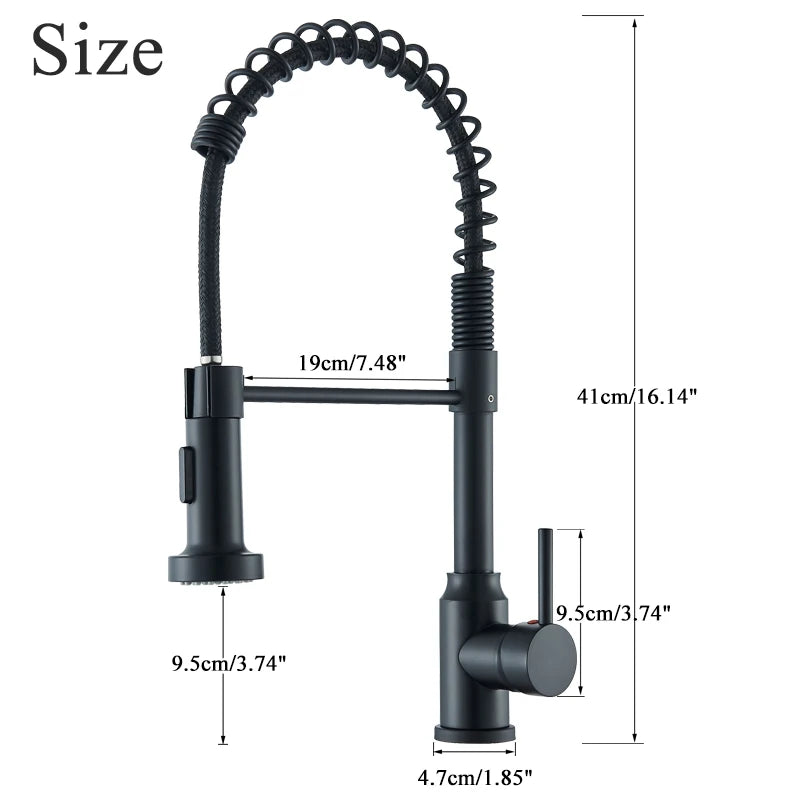 Rozin Pull Down Kitchen Faucet With 360 Swivel Sprayer