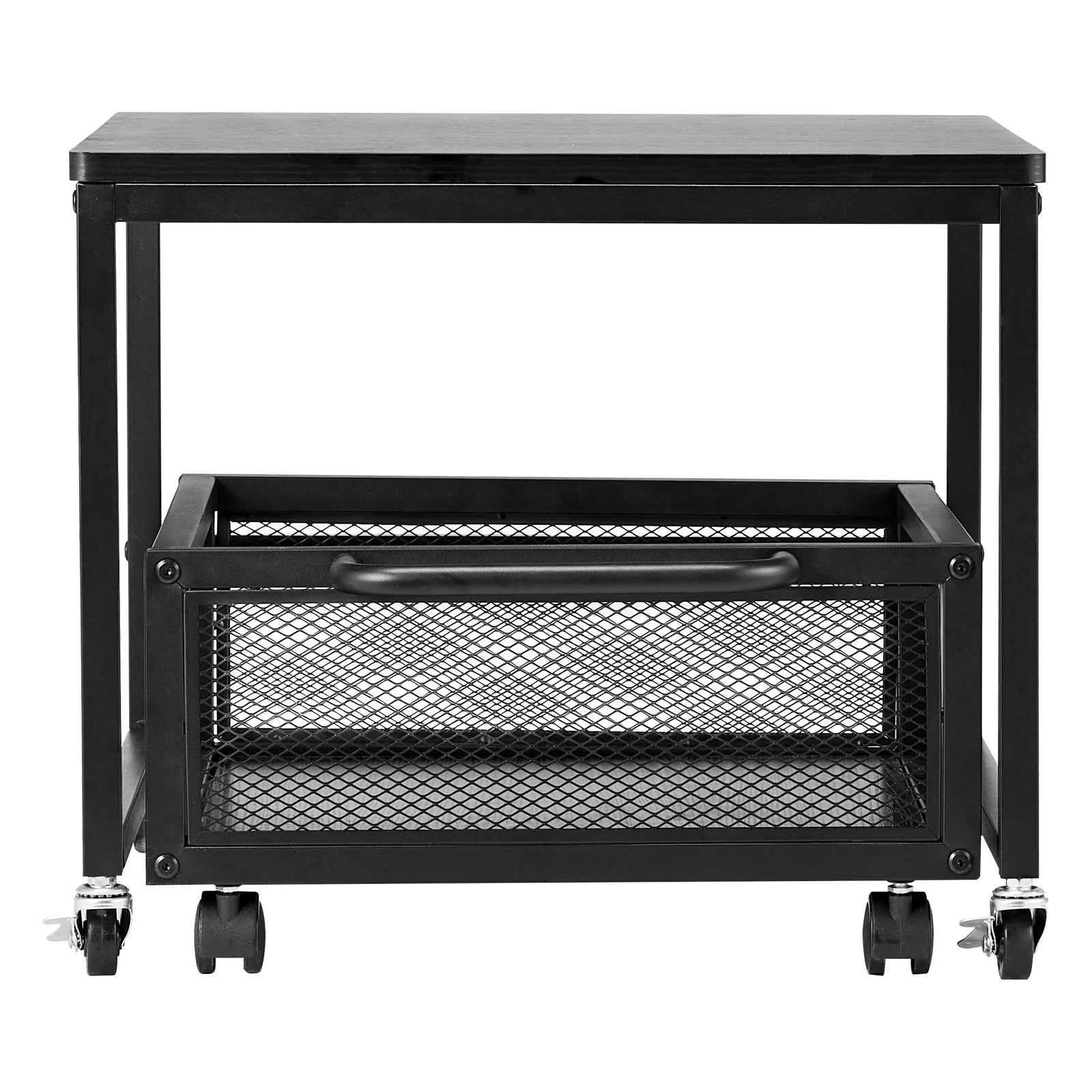 SucceBuy Mini Fridge Stand 198 lbs with Movable Storage Cart & Swivel Wheels Beverage Refrigerator for Office Home Dorm Bars by S And B Enterprise
