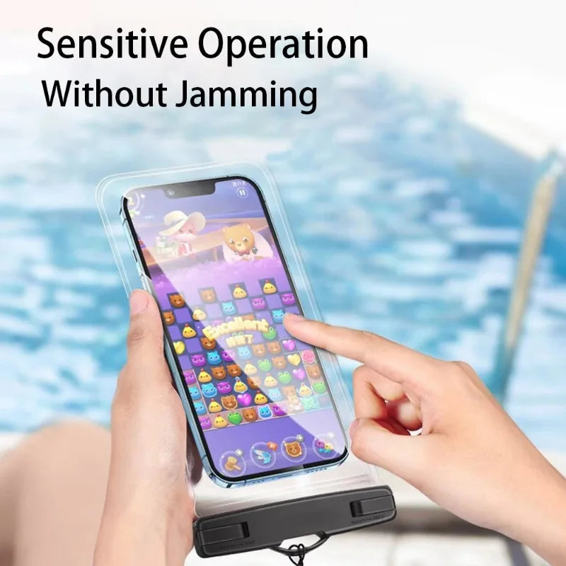 Universal Waterproof Phone Case Pouch With Lanyard For iPhone 11-16 Pro by S And B Enterprise