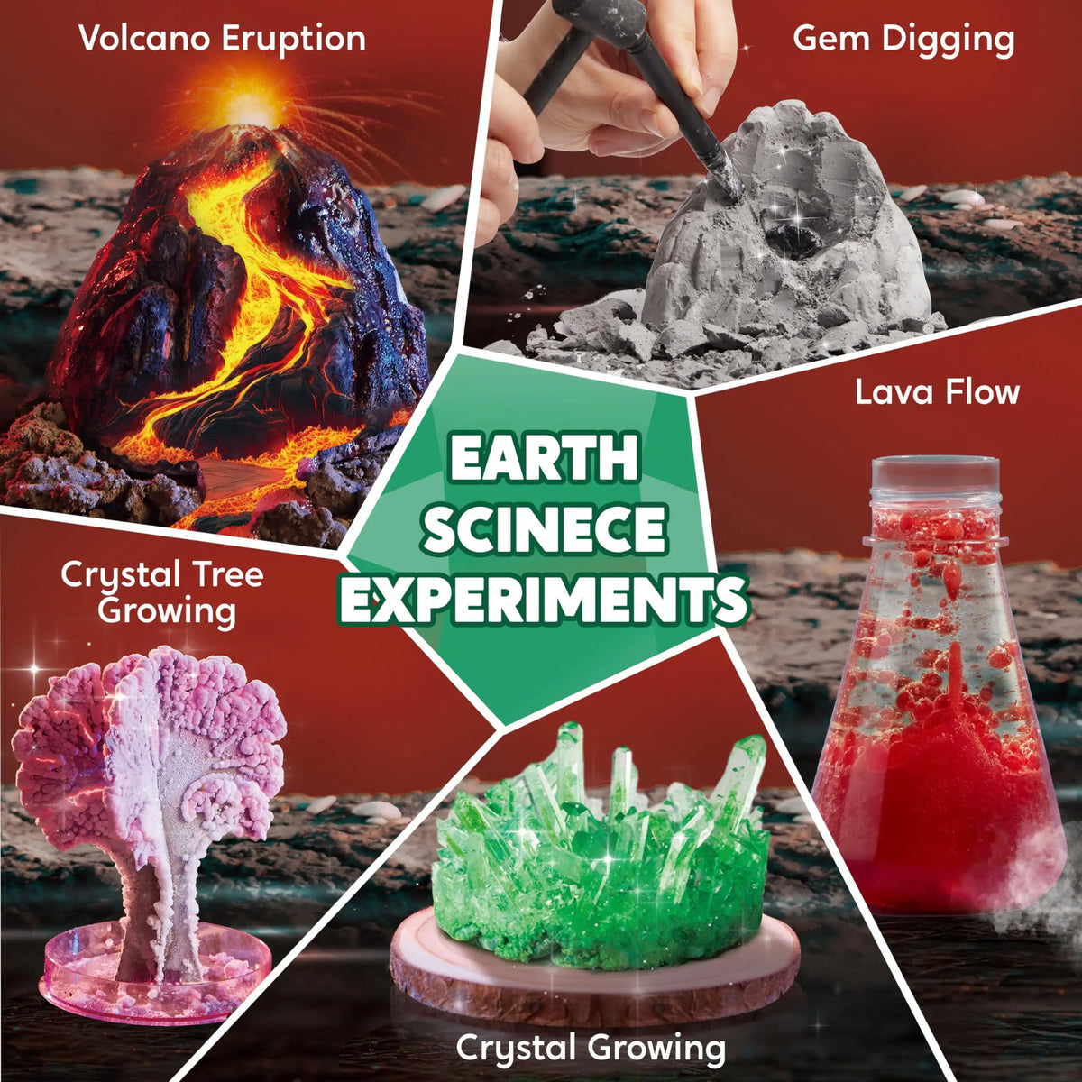 Joyfy Science Kits for Kids by S And B Enterprise - 85+ STEM experiments including volcano eruption, crystal growing