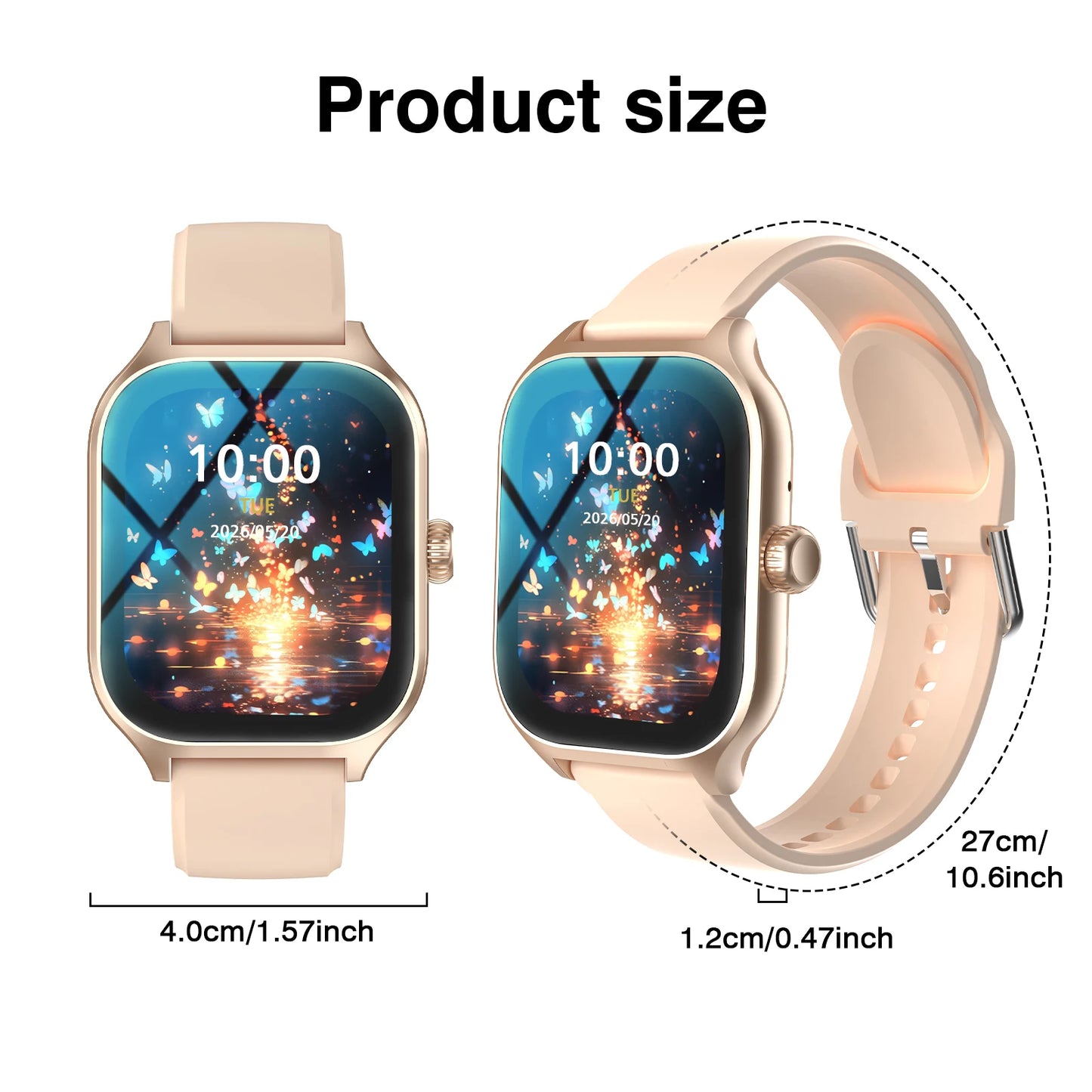 New Full-Touch High-Definition Men'S and Women'S Sports Smartwatch Features Wireless Dialing, Answering Calls, Motion Tracking and Music Control. Suitable for Android & IPhone,The First Choice for Gifts