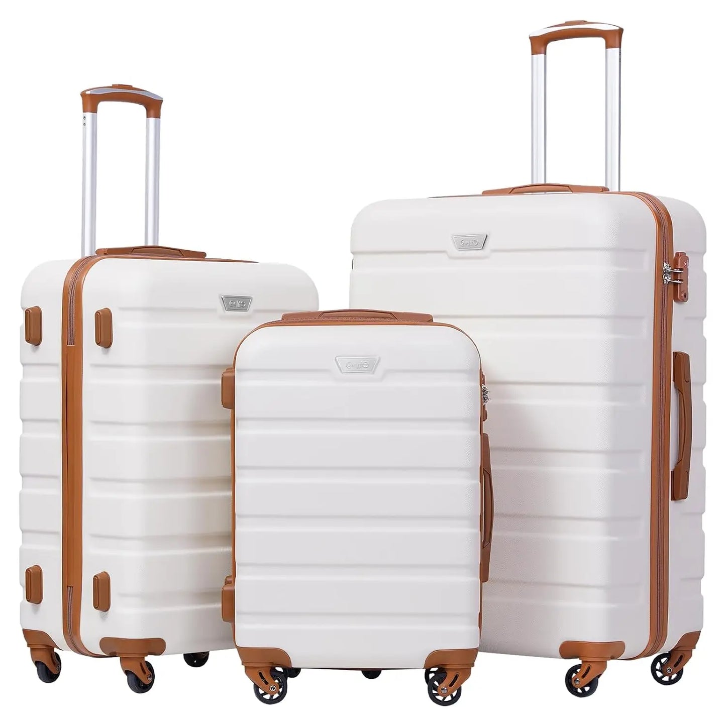 3 Piece Lightweight Durable Hardshell Luggage Set 360° Spinner Wheels TSA Approved Lock Suitcases, Customize by S And B Enterprise