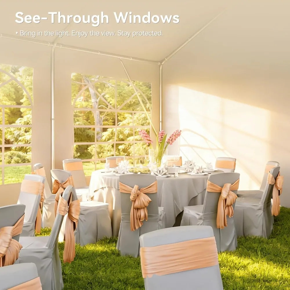 home.20x40ft Waterproof Party Tent Canopy with Removable Sidewalls Heavy Duty Steel Frame for Outdoor Wedding Event BBQ Party by S And B Enterprise