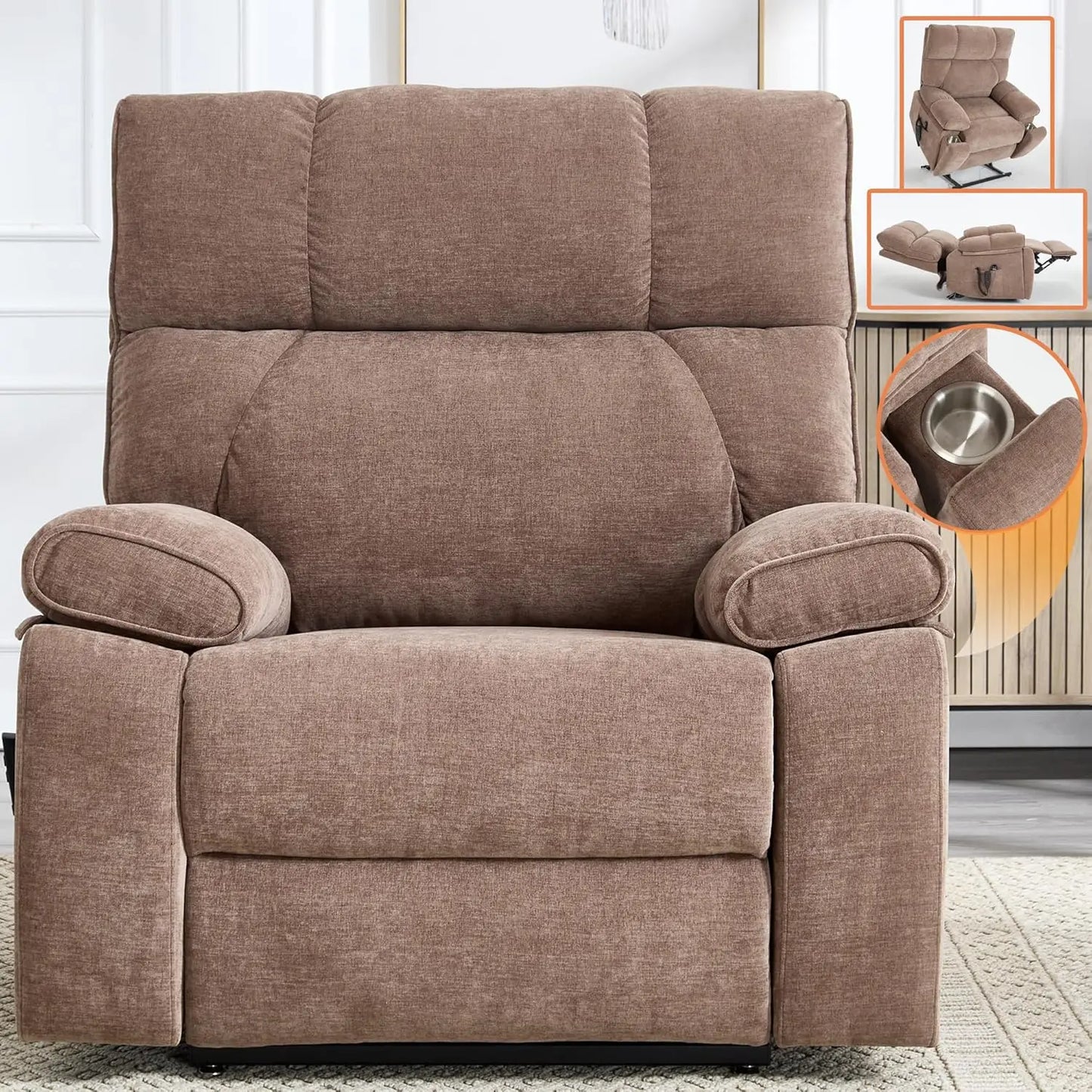 Dual Motor Power Lift Recliner Chair With Massage And Heat by S And B Enterprise