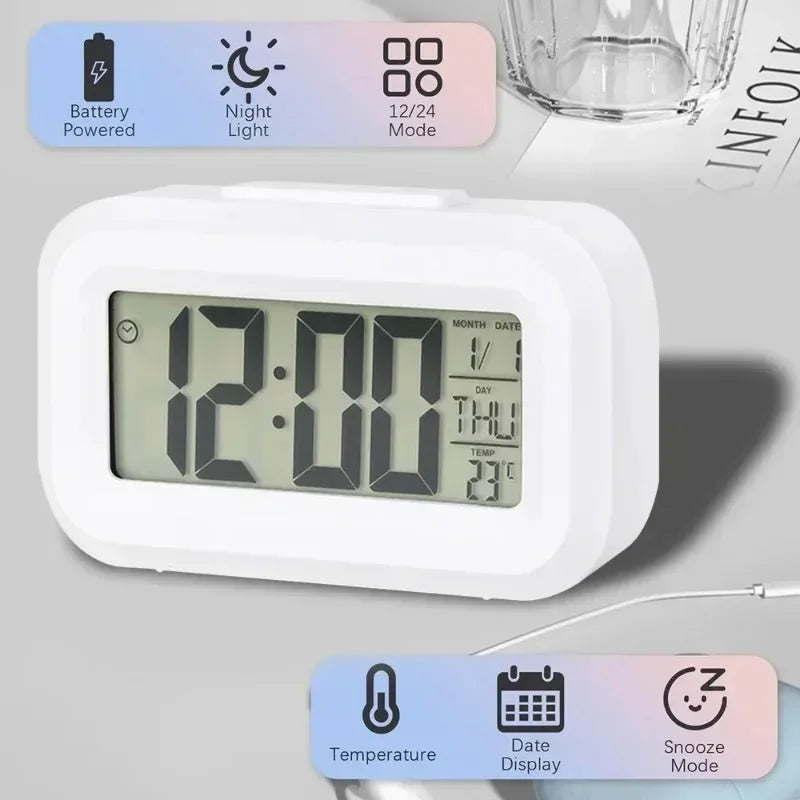 LED Digital Alarm Clock With Backlight Snooze 12 24 Hour by S And B Enterprise
