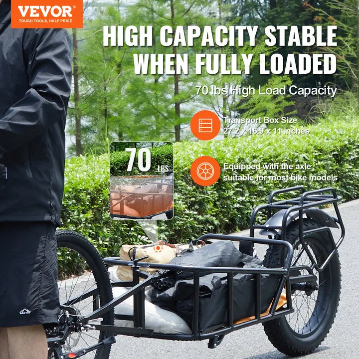 Bike Cargo Trailer With Universal Hitch Storage Cart