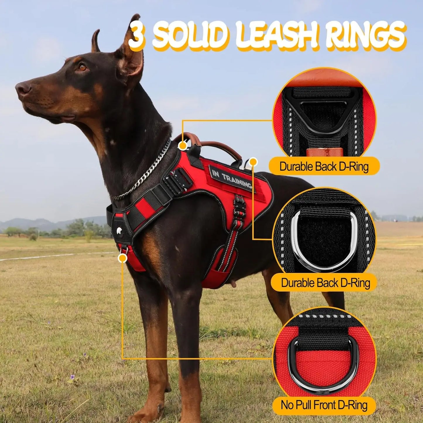 Tactical Dog Harness With Reflective Buckles No Pull Vest