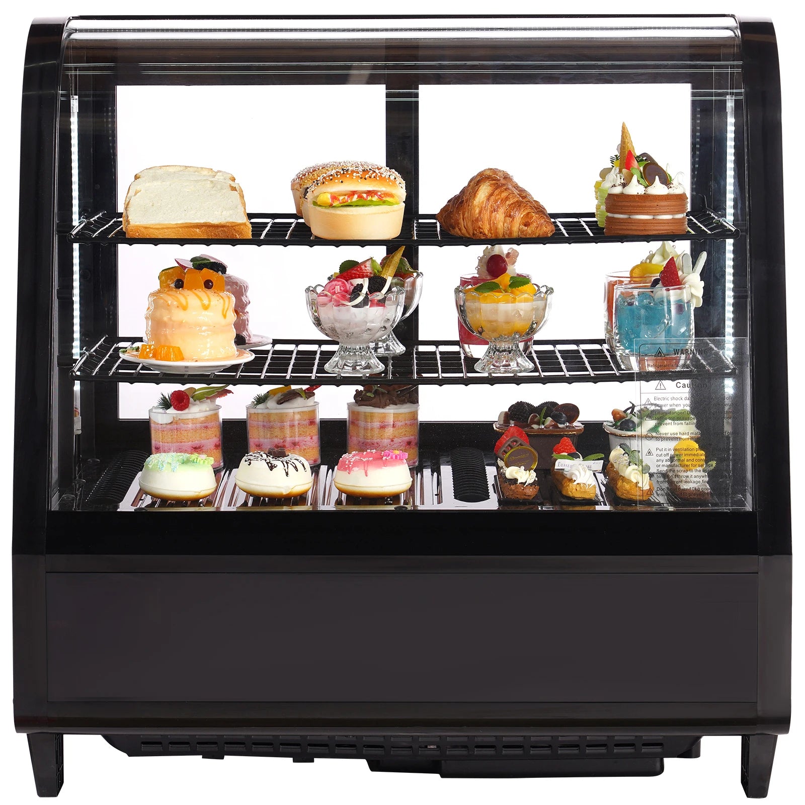 SucceBuy Refrigerated Display Case Countertop Pastry Showcase With Turbo Cooling by S And B Enterprise