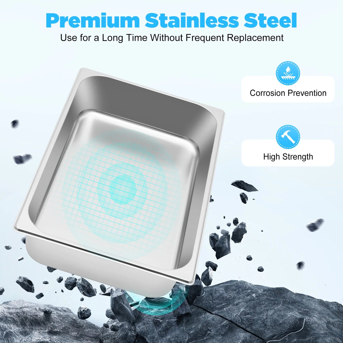 Stainless Steel Table Pans With Lids For Catering Buffet