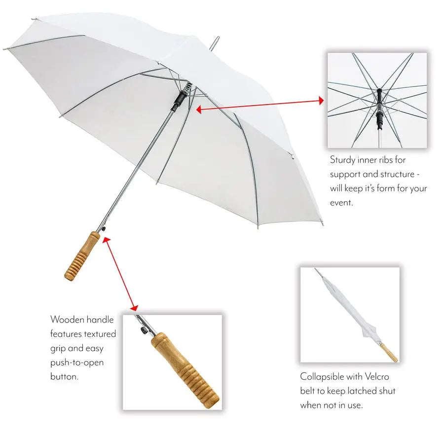 7 Pack Manual Open Umbrellas With Nylon And Polyester Canopy