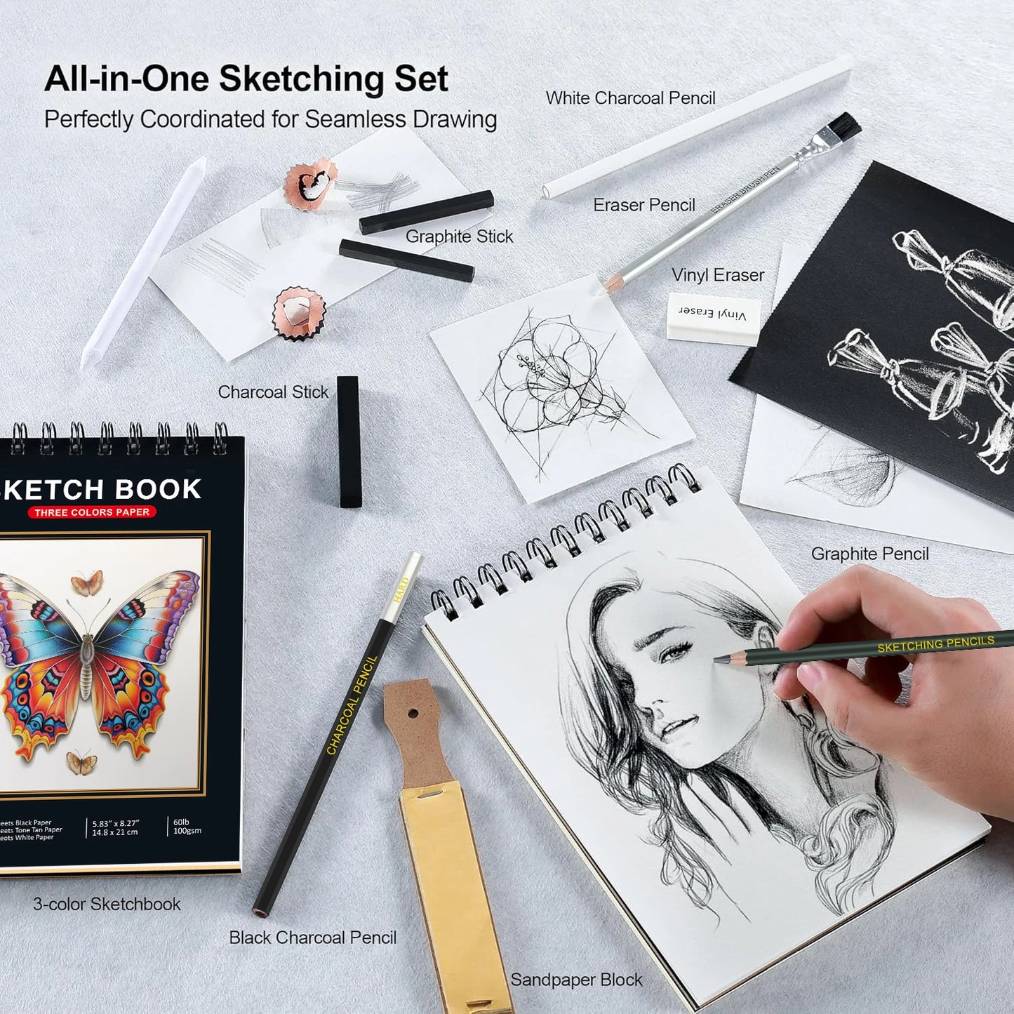 Professional Drawing Sketching Pencils Set For Artists 12 To 75