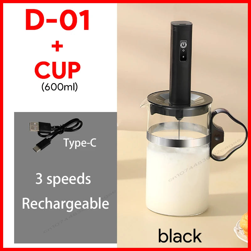 Upgraded Electric Coffee Frother And Milk Whisk USB Rechargeable by S And B Enterprise